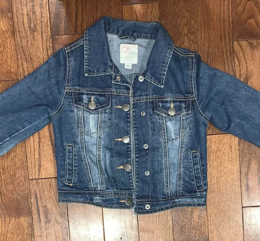 The Children's Place Girls Distressed Denim Jean Jacket